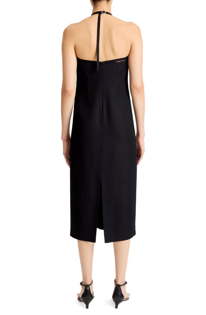 Vince Halter Neck Apron Midi Dress, Alternate, color, Black