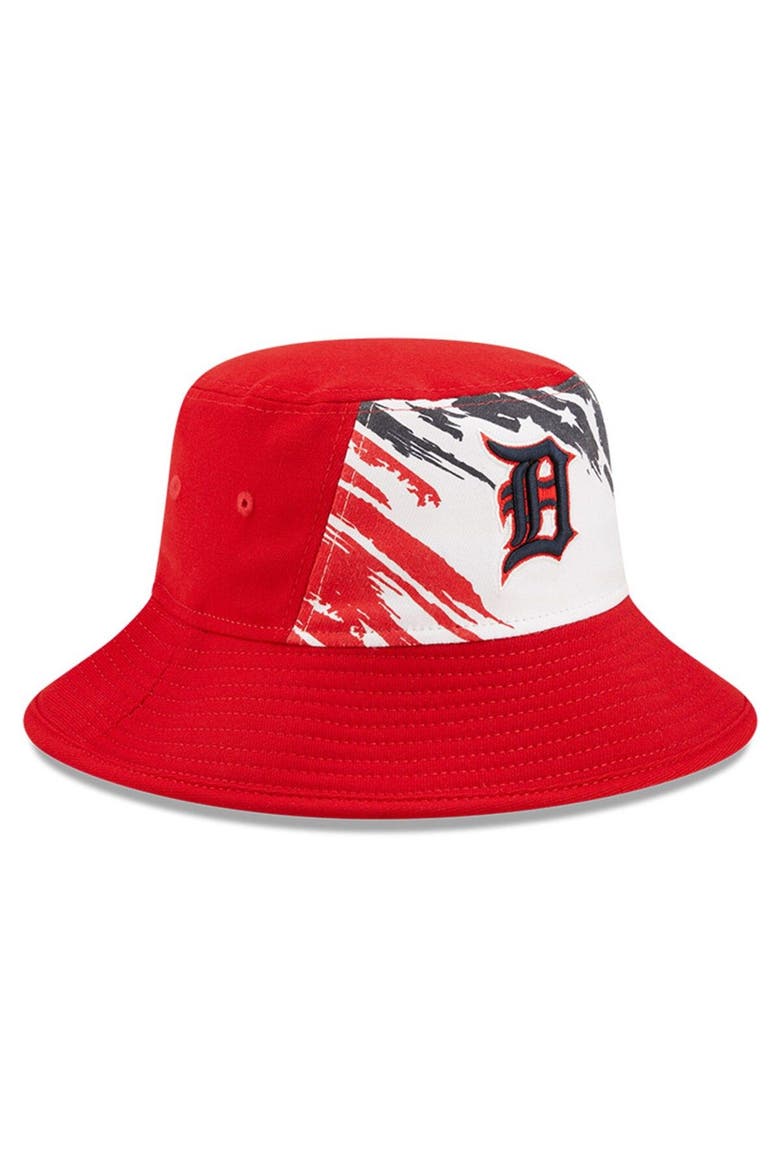 Men's New Era Red Detroit Tigers 2022 4th of July Bucket Hat, Alternate, color, Red