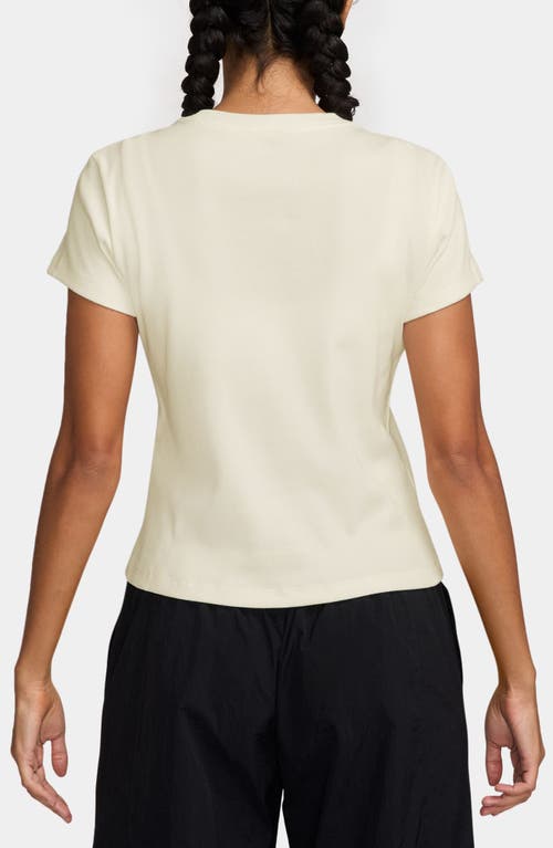 Nike Sportswear Rib Cotton Blend T-shirt In Neutral