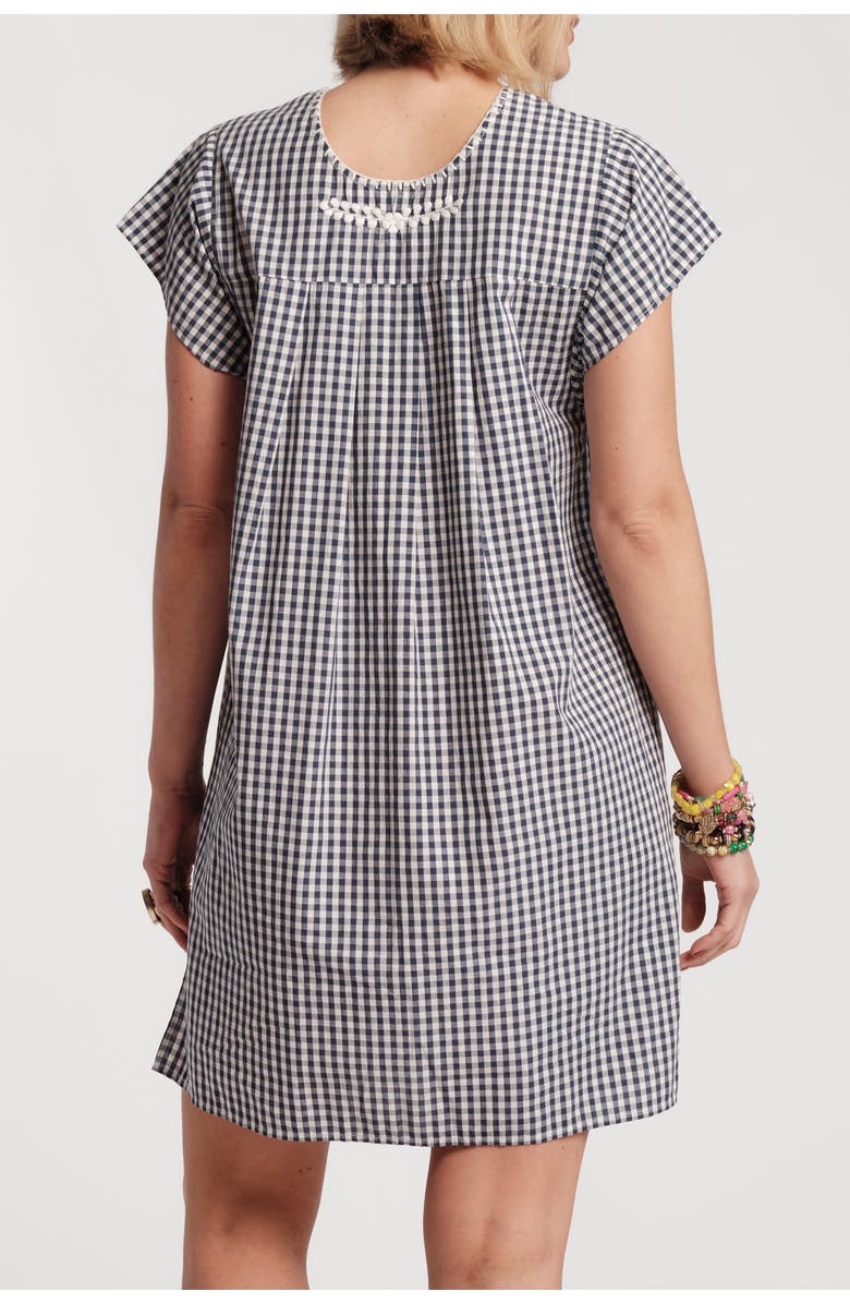 Frances Valentine Camila Mini Dress Gingham, Alternate, color, Navy/Oyster