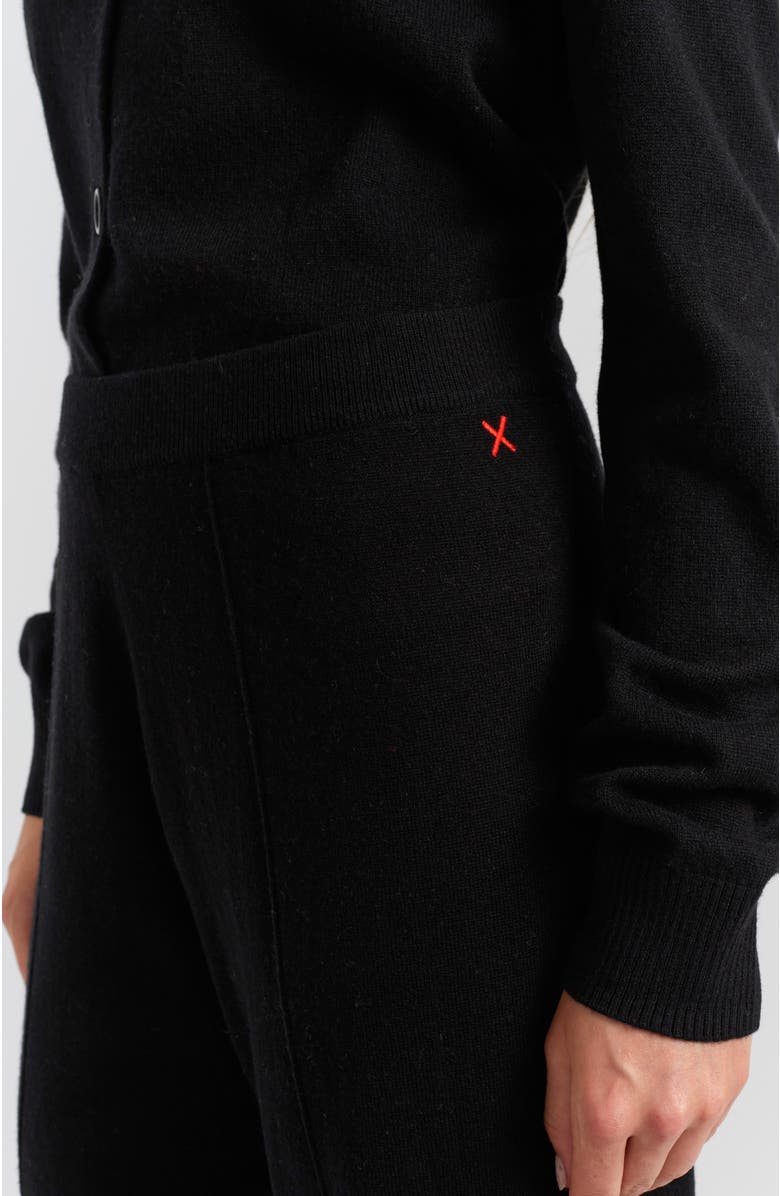 Chinti & Parker Wool Cashmere Cropped Wide Leg Track Pants, Alternate, color, Black