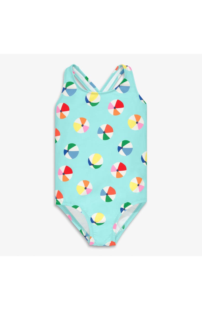 Primary Kids Tank Swimsuit, Main, color, Mist Beach Balls