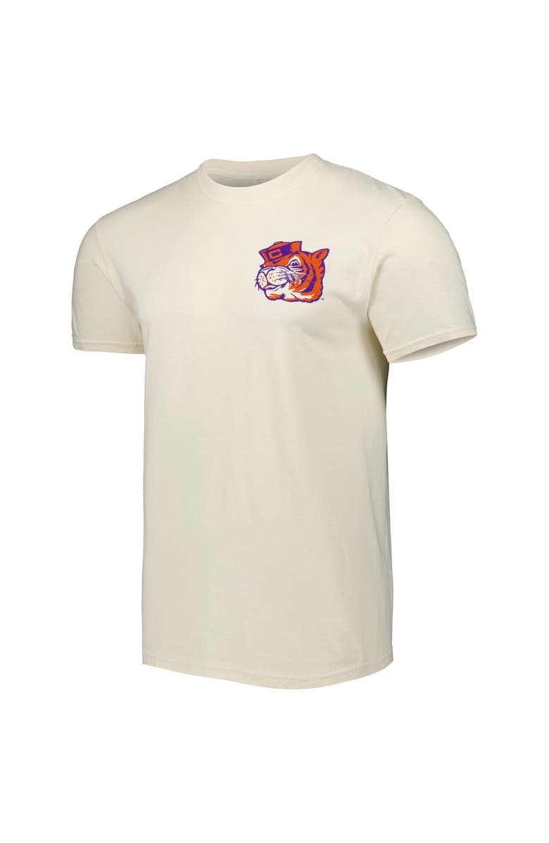 IMAGE ONE Men's Cream Clemson Tigers Vault Vintage Comfort Color T-Shirt, Alternate, color, 