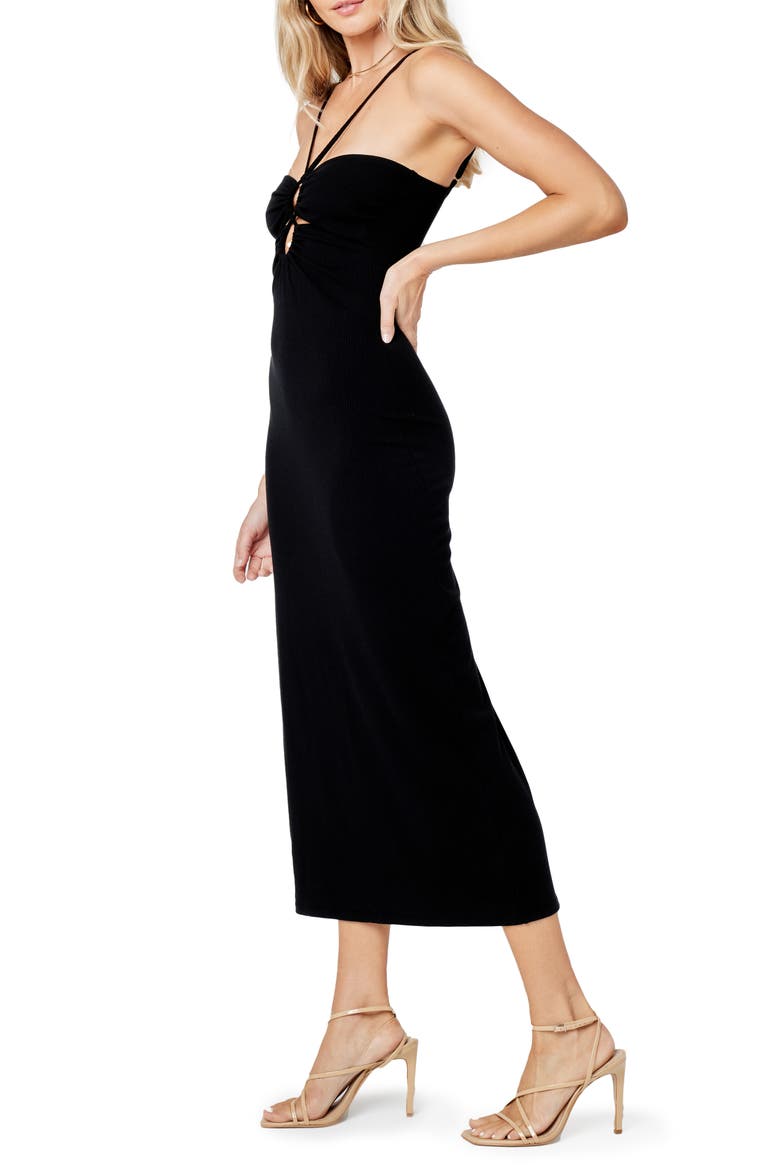 Ellery Cutout Cover-Up Dress, Alternate, color, BLACK