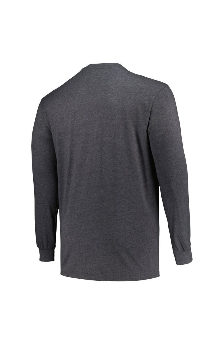 PROFILE Men's Profile Heather Charcoal Alabama Crimson Tide Big & Tall Two-Hit Graphic Long Sleeve T-Shirt, Alternate, color, 