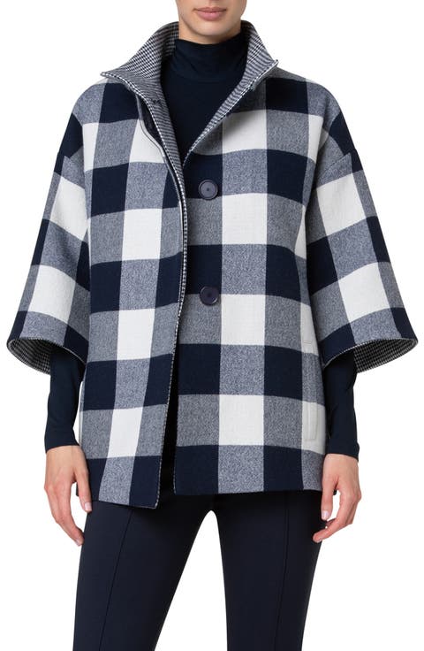 Buffalo Check Felted Car Coat