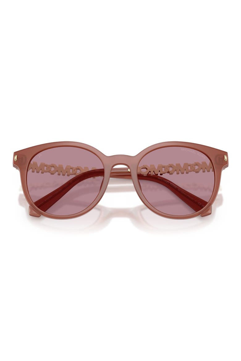 Pienza 53mm Polarized Round Sunglasses, Alternate, color, PRIMROSE / ROSE MIRROR POLAR