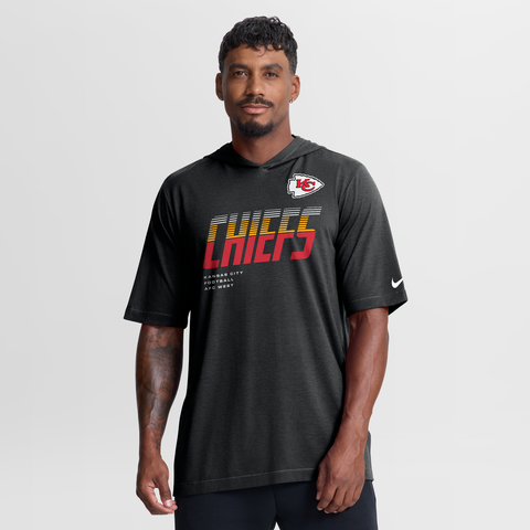 Men's Nike Black Kansas City Chiefs Tri-Blend Hooded T-Shirt