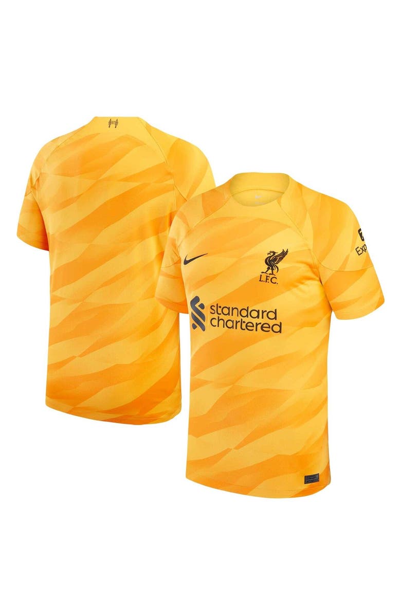 Nike Men's Nike Yellow/Orange Liverpool 2023/24 Goalkeeper Replica Stadium Jersey, Main, color,