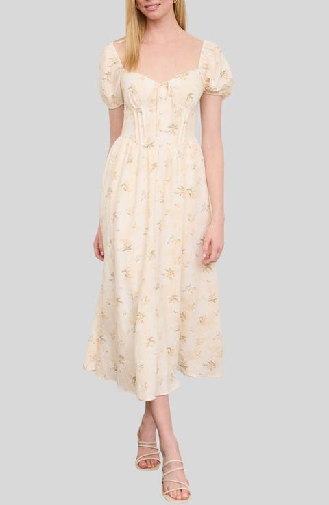 Floral Corset Midi Dress