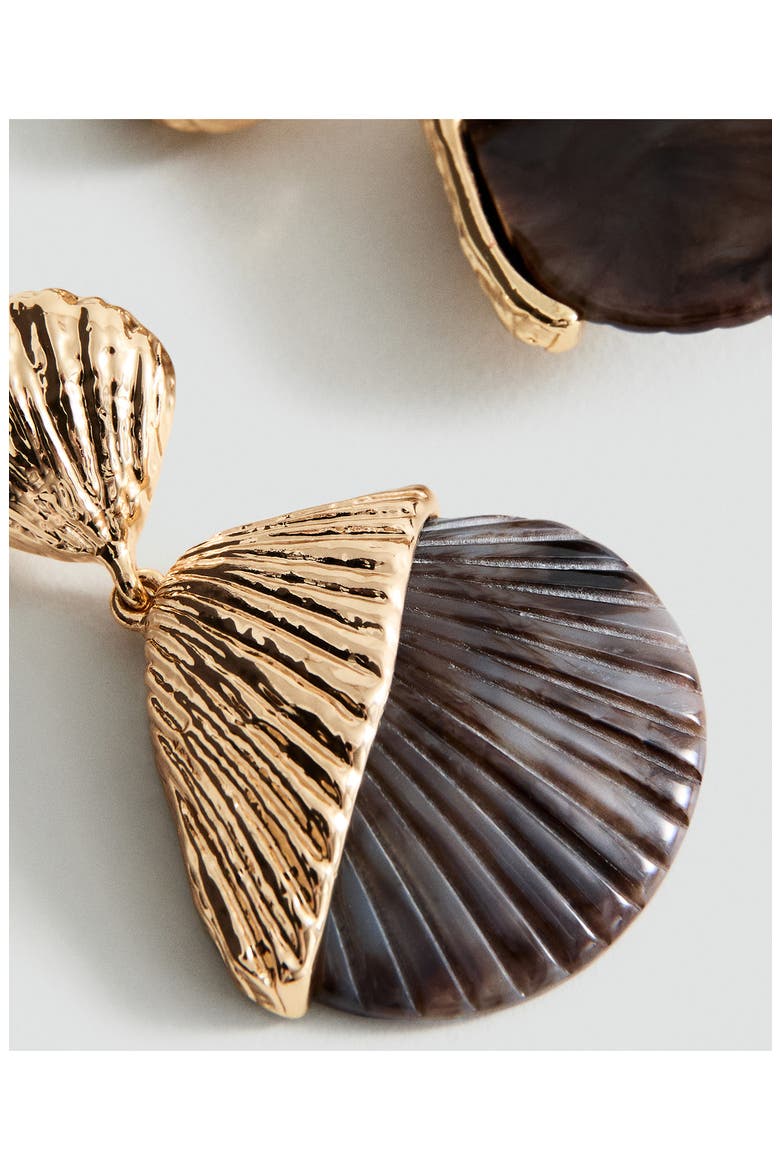 Shell Drop Earrings, Alternate, color, GOLD