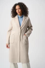 Joseph Ribkoff Wool Blend Plaid Reversible Boxy Coat