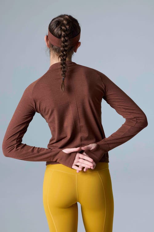 Cozy Zero Tech Merino Classic Fit Long Sleeve Top In Cappuccino