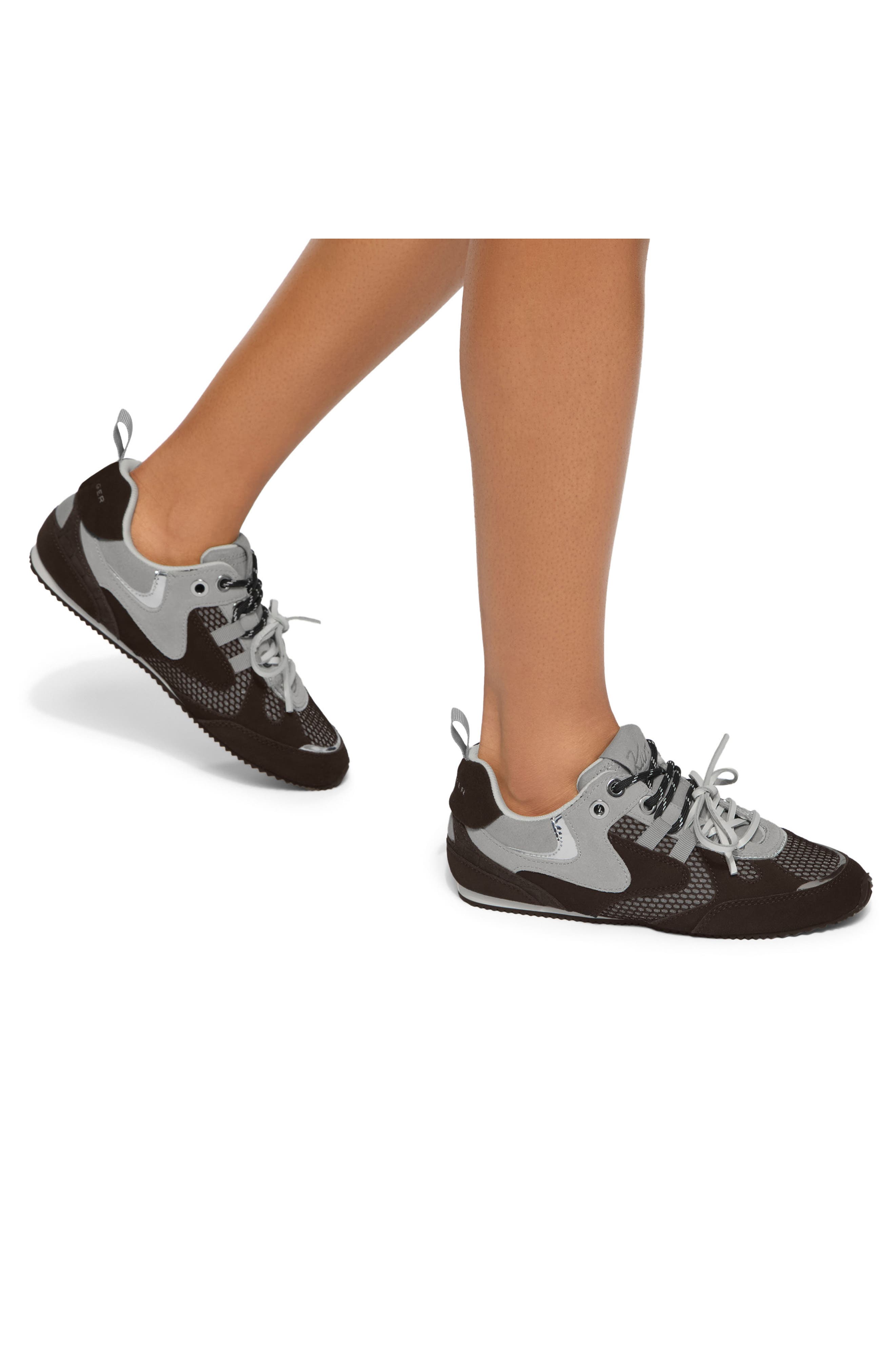 K Slim Sneaker, Alternate, color, OPEN BROWN