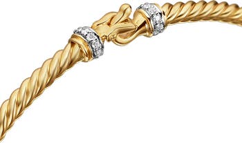 David Yurman Buckle Classic 18K Yellow Gold Diamond Cable