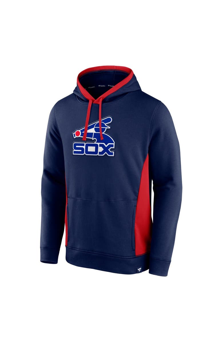 FANATICS Men's Fanatics Navy Chicago White Sox True Classics Fanarama Pullover Hoodie, Alternate, color, 