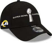 New Era Men's New Era Black Los Angeles Rams Super Bowl LVI Champions Parade 9FORTY Snapback Adjustable Hat
