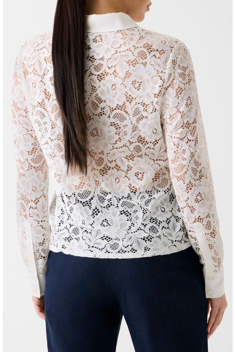 Faith Lace Button-Up Shirt, Alternate, color, WHITE