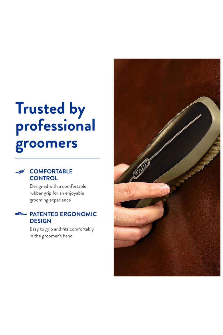 Equine Soft Body Horse Brush, Alternate, color, Black