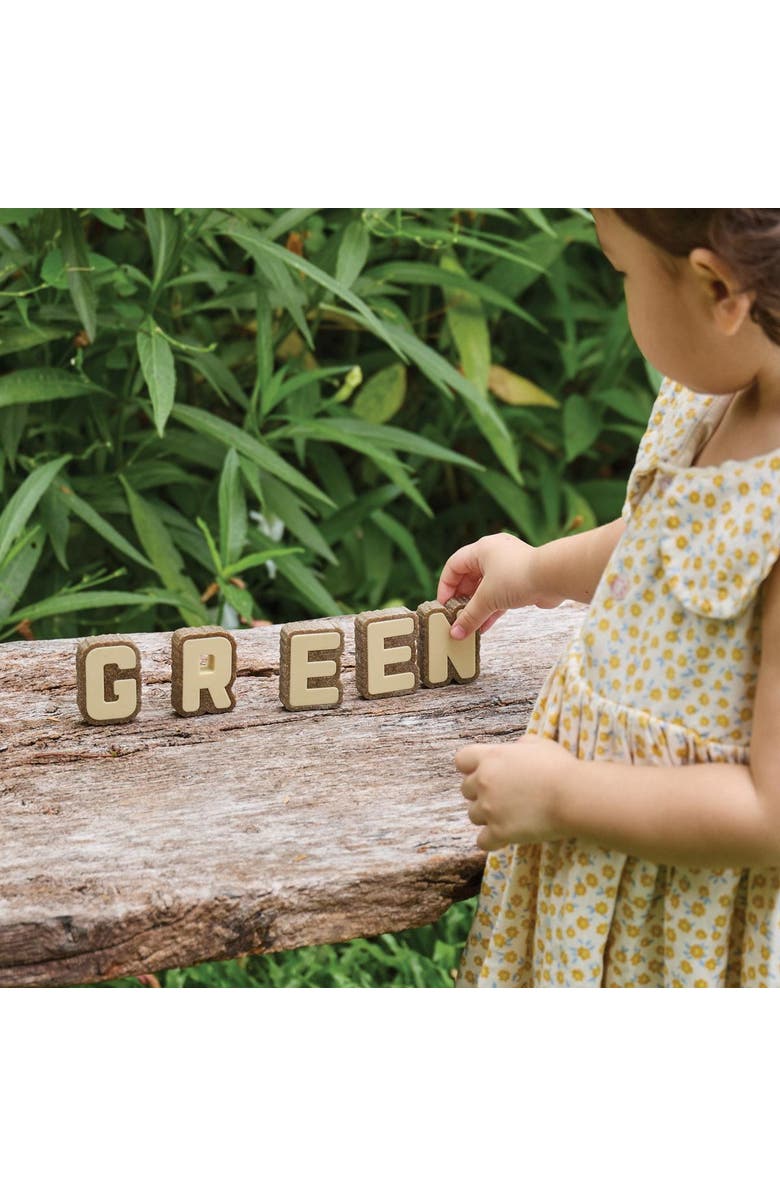 Kaplan Early Learning Company Bark Block Letters - 36 Pieces, Alternate, color, Multicolored