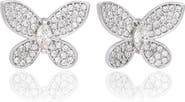 SUZY LEVIAN Cubic Zirconia Butterfly Stud Earrings