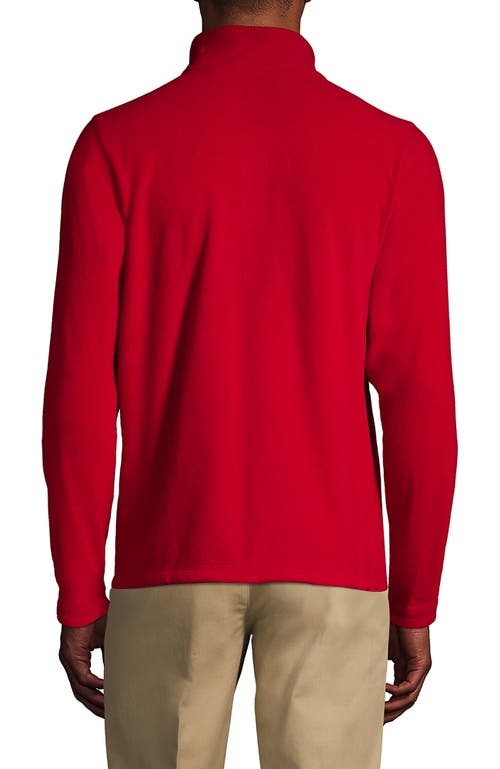 Lands' End School Uniform Young  Lightweight Fleece Quarter Zip Pullover In Red
