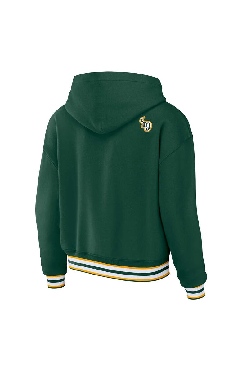 WEAR by Erin Andrews Women's WEAR by Erin Andrews Green Green Bay Packers Plus Size Lace-Up Pullover Hoodie, Alternate, color, Green