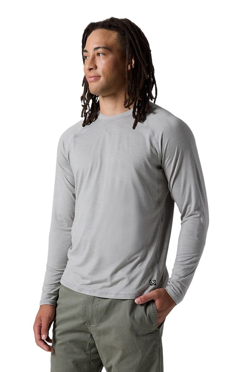 Backcountry Destination Long-Sleeve Crew Top - Men's, Alternate, color, Goat Gray