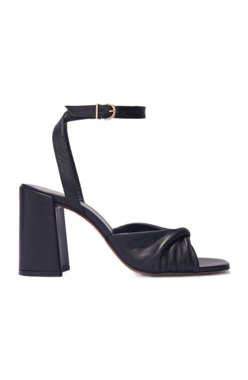 Maje Plain Leather Sandals With Heels In Black