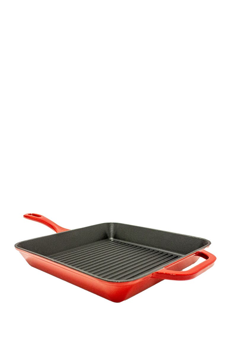 2-Piece Enamel on Cast Iron Set, Red, Alternate, color, RED