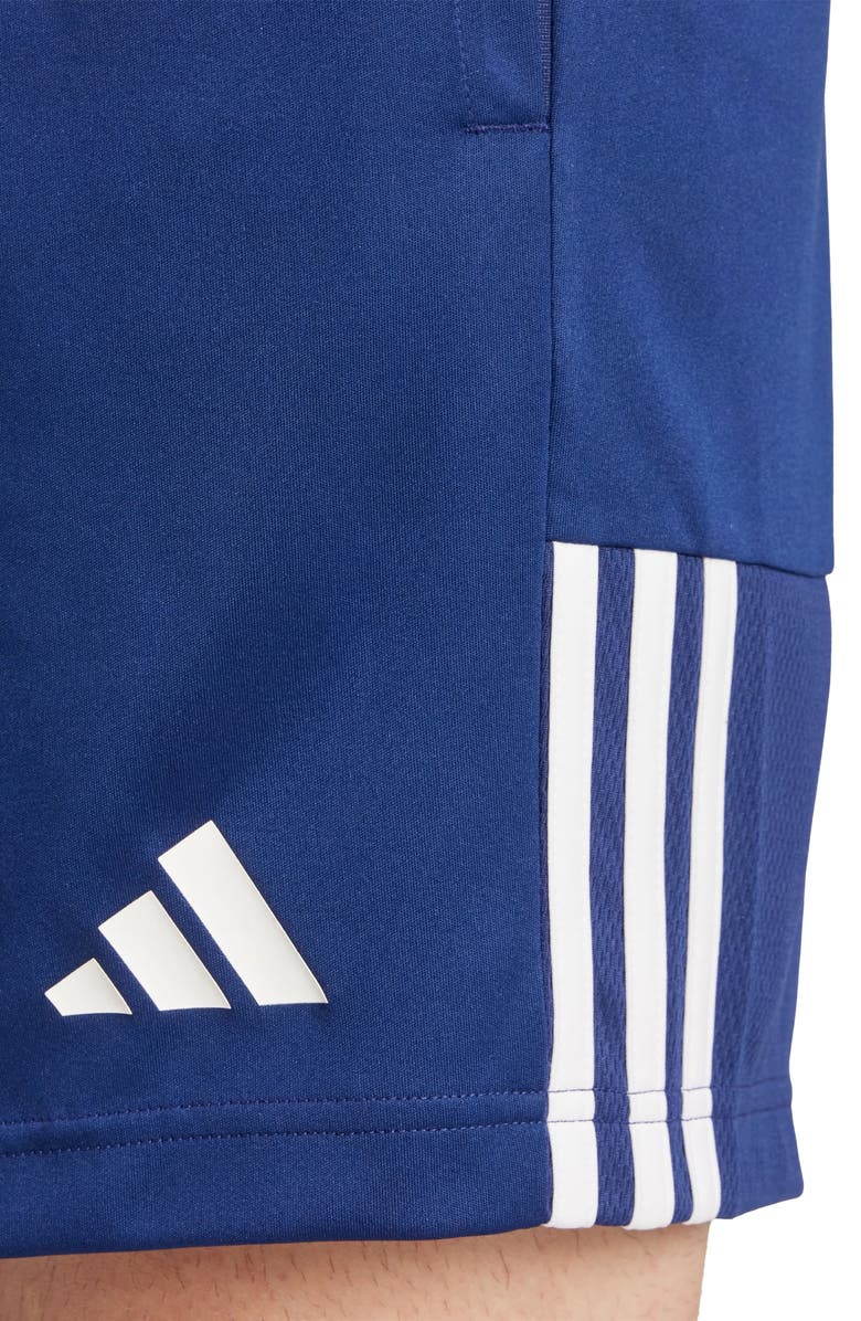 adidas Sereno 3-Stripes AEROREADY Shorts, Alternate, color, Dark Blue/ White