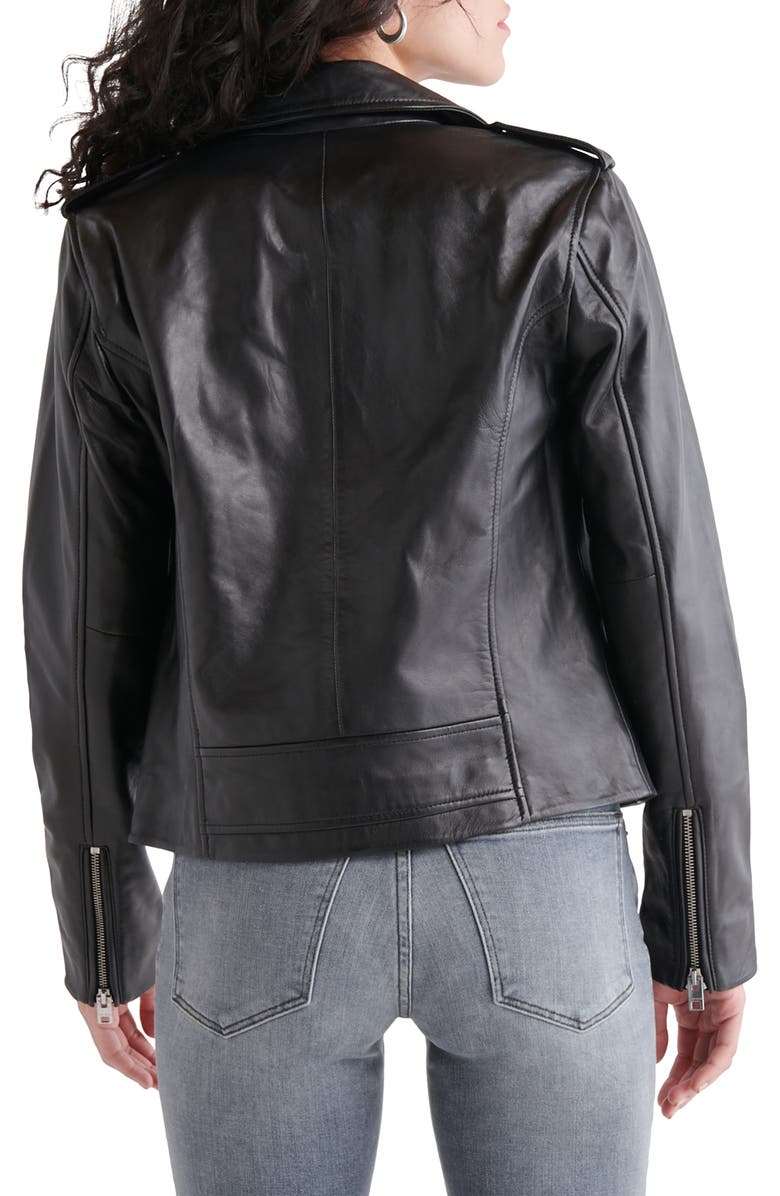 Lucky Brand Leather Moto Jacket, Alternate, color,