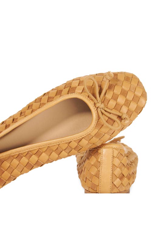 Dune London Heat Leather Ballet Flat In Brown