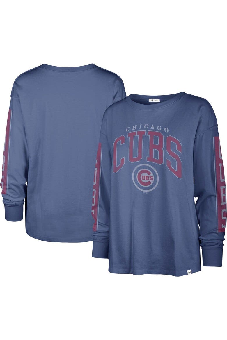 Women's '47 Royal Chicago Cubs Statement Long Sleeve T-Shirt, Main, color, Royal