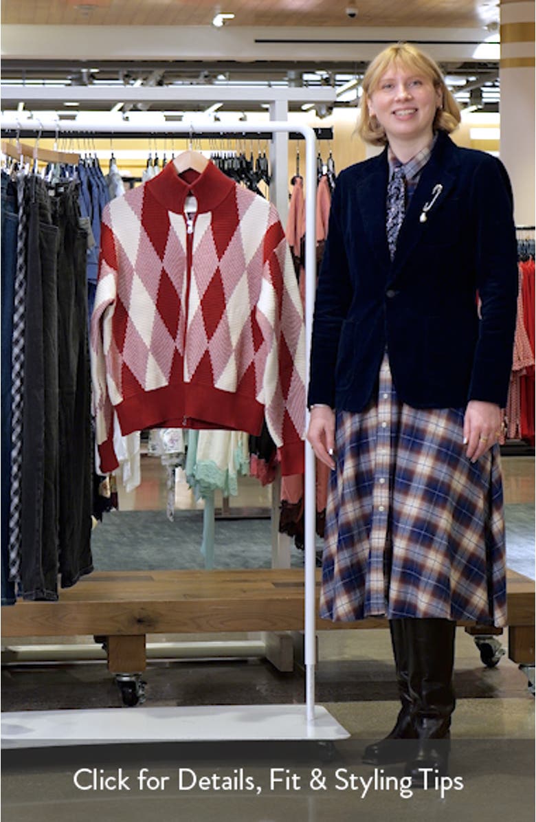 Karina Argyle Jacquard Knit Cardigan, sales video thumbnail