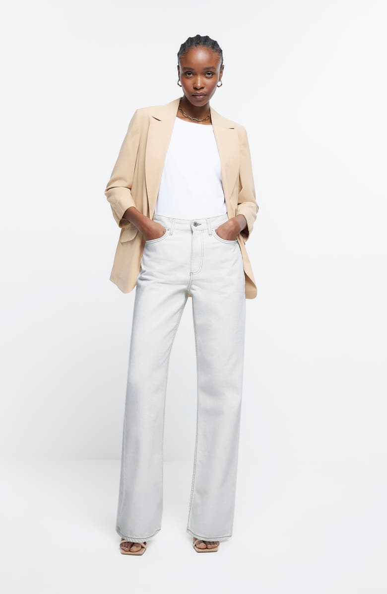 River Island '90s Long Straight Leg Jeans, Alternate, color, 