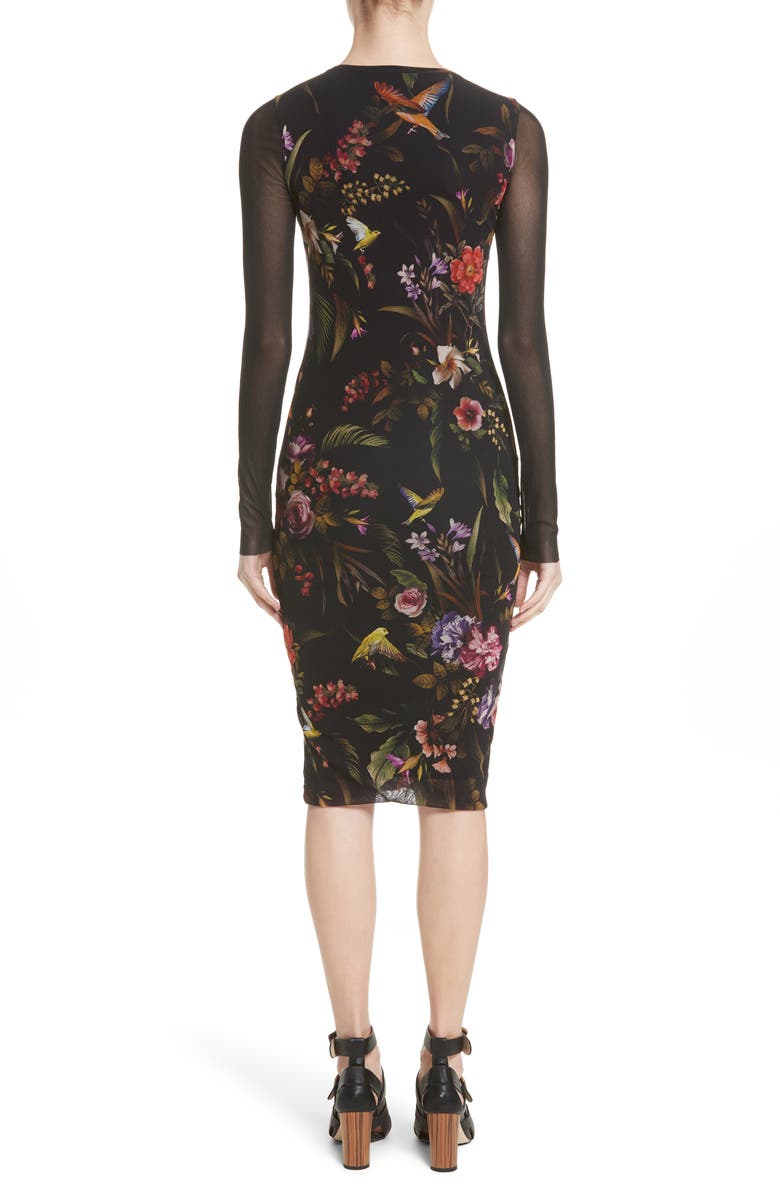 Fuzzi Print Tulle Sheath Dress, Alternate, color, 