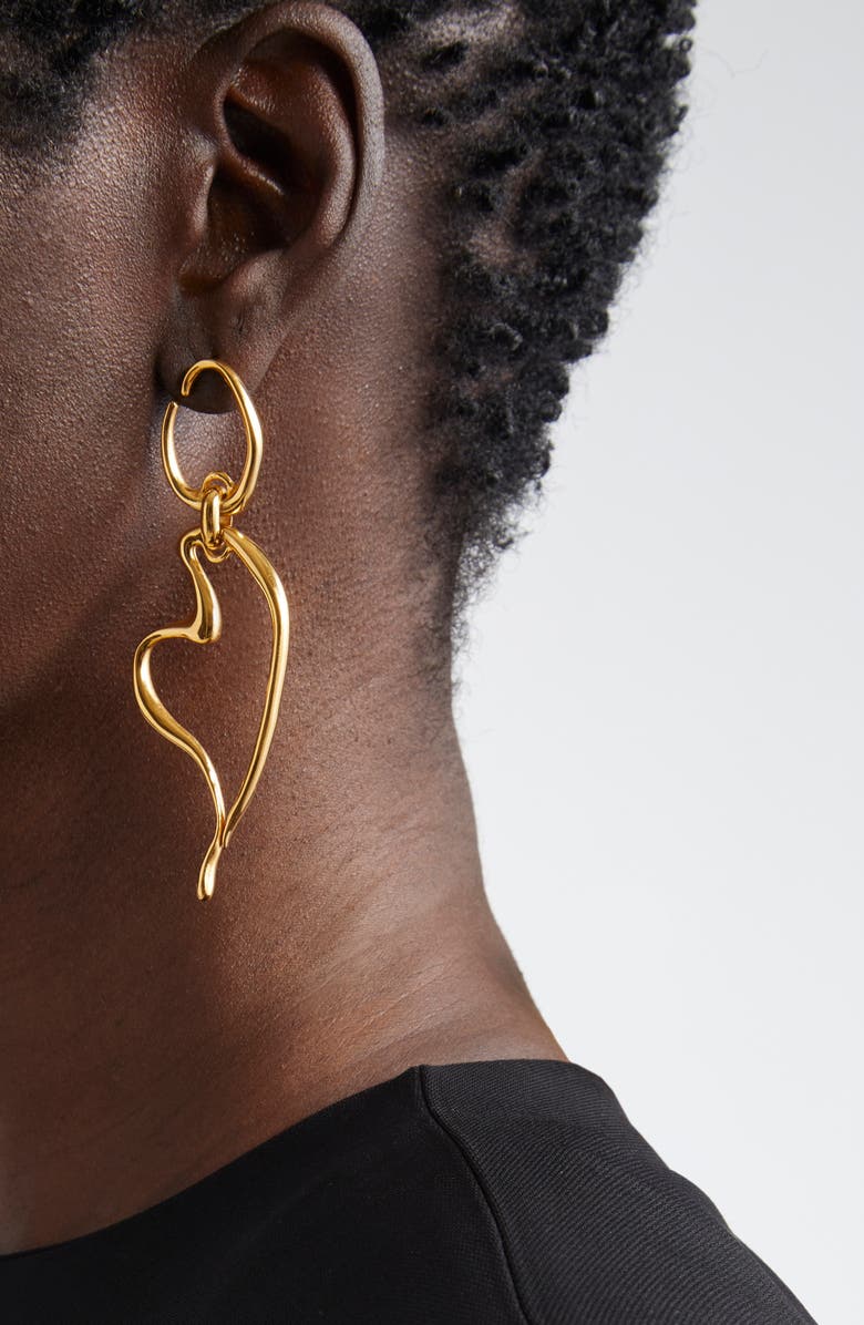 Oscar de la Renta O & Heart Drop Earrings, Alternate, color, 