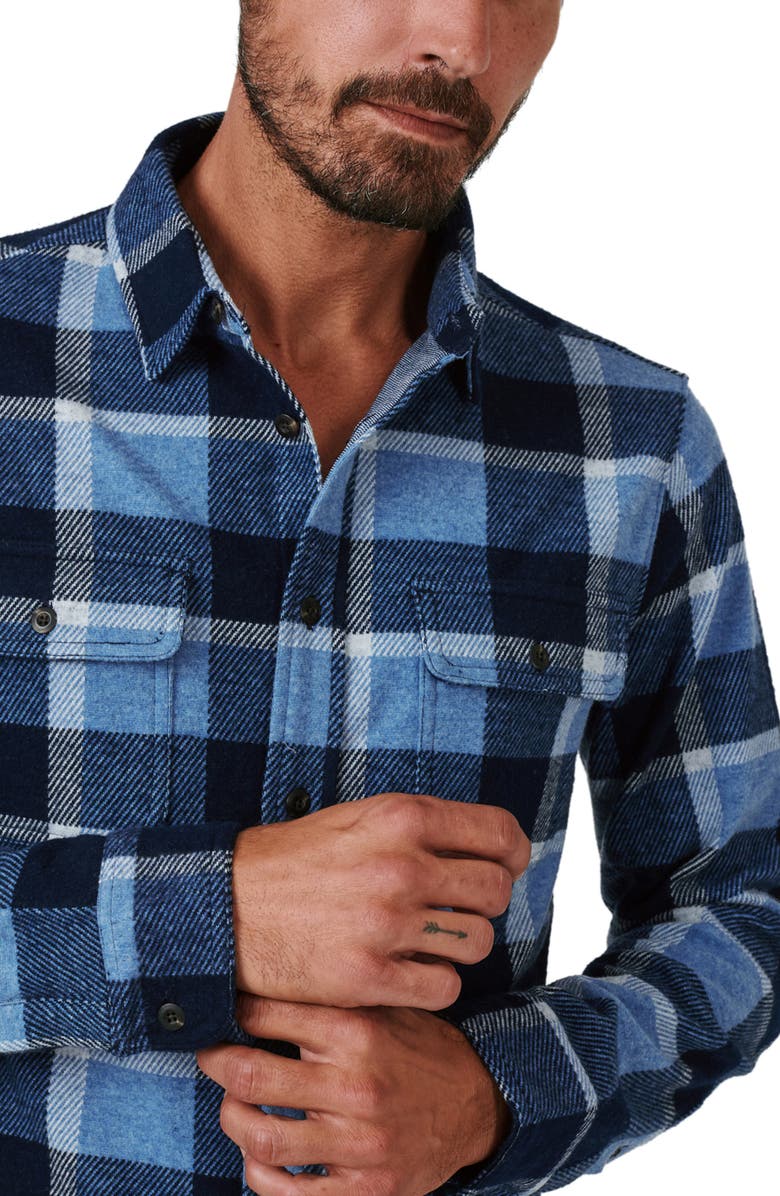 7 Diamonds Generation Stretch Plaid Button-Up Shirt, Alternate, color, Light Blue