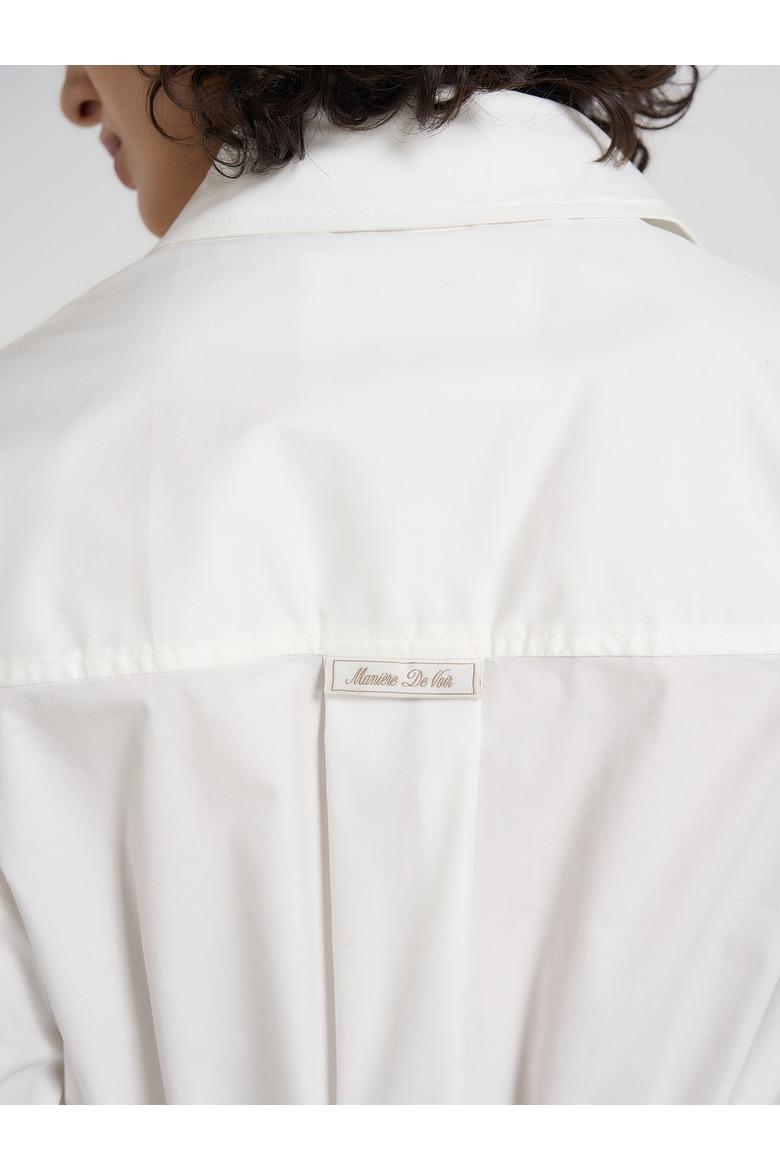 Isa Belted Cotton Midi Shirt Dress, Alternate, color, White