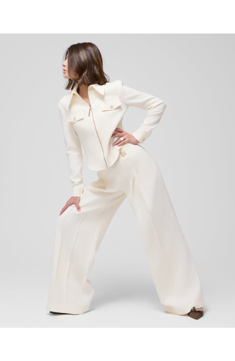 Le Fafo Blanca Crop Jacket, Main, color, Ivory