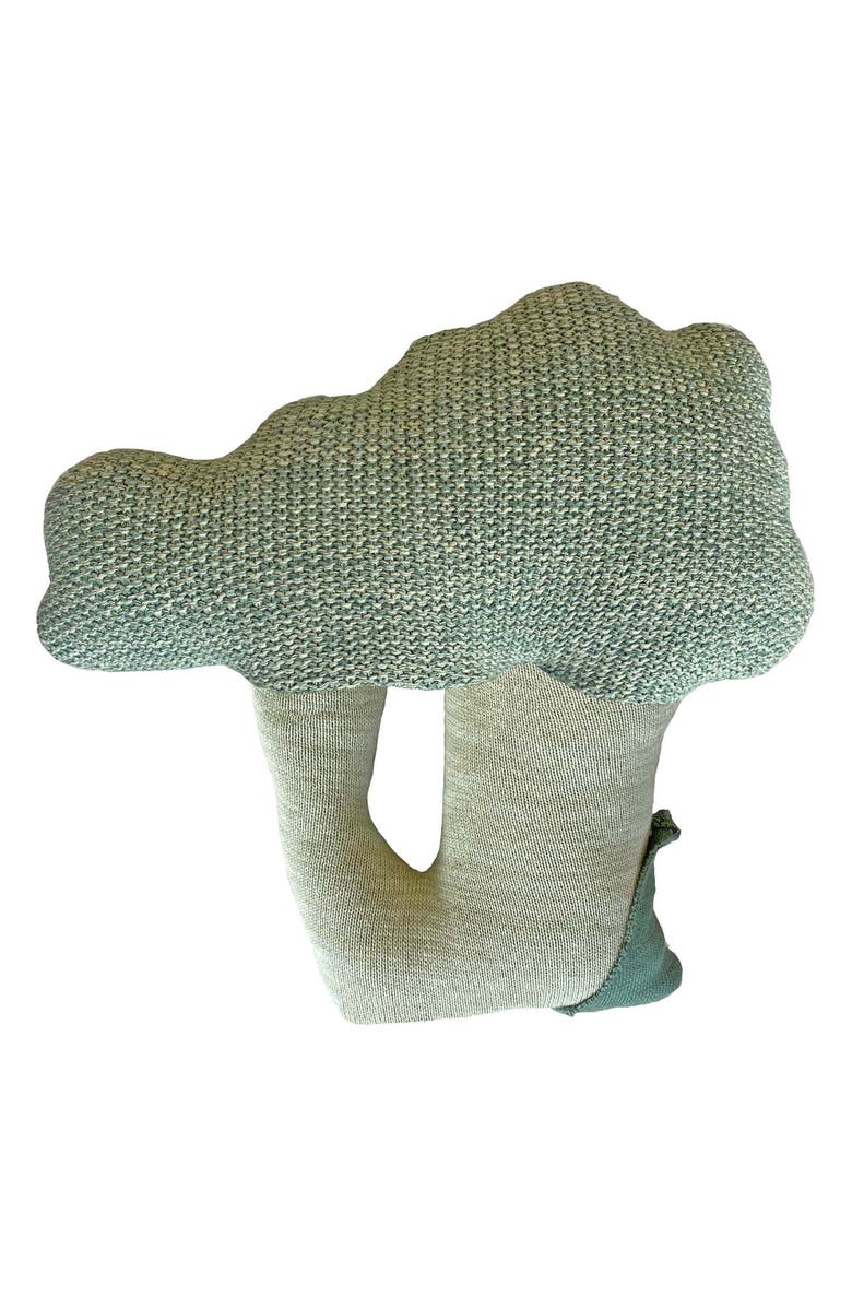 Lorena Canals Brucy the Broccoli Knit Accent Pillow, Alternate, color, Dark Green Light Green