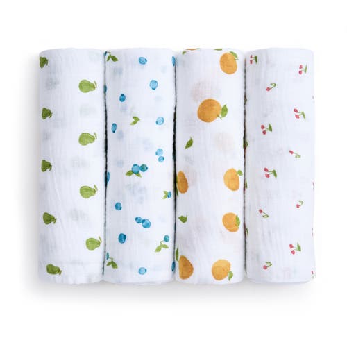 Aden + Anais 4-pack 100% Organic Cotton Muslin Swaddles In White