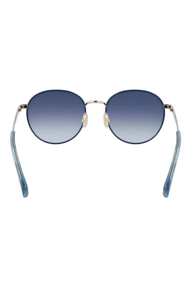 Mabley 53mm Gradient Round Sunglasses, Alternate, color, 710 LIGHT GOLD/ PETROL