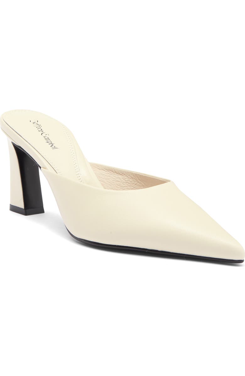 Jeffrey Campbell Unamused Pointed Toe Mule, Main, color, Ivory