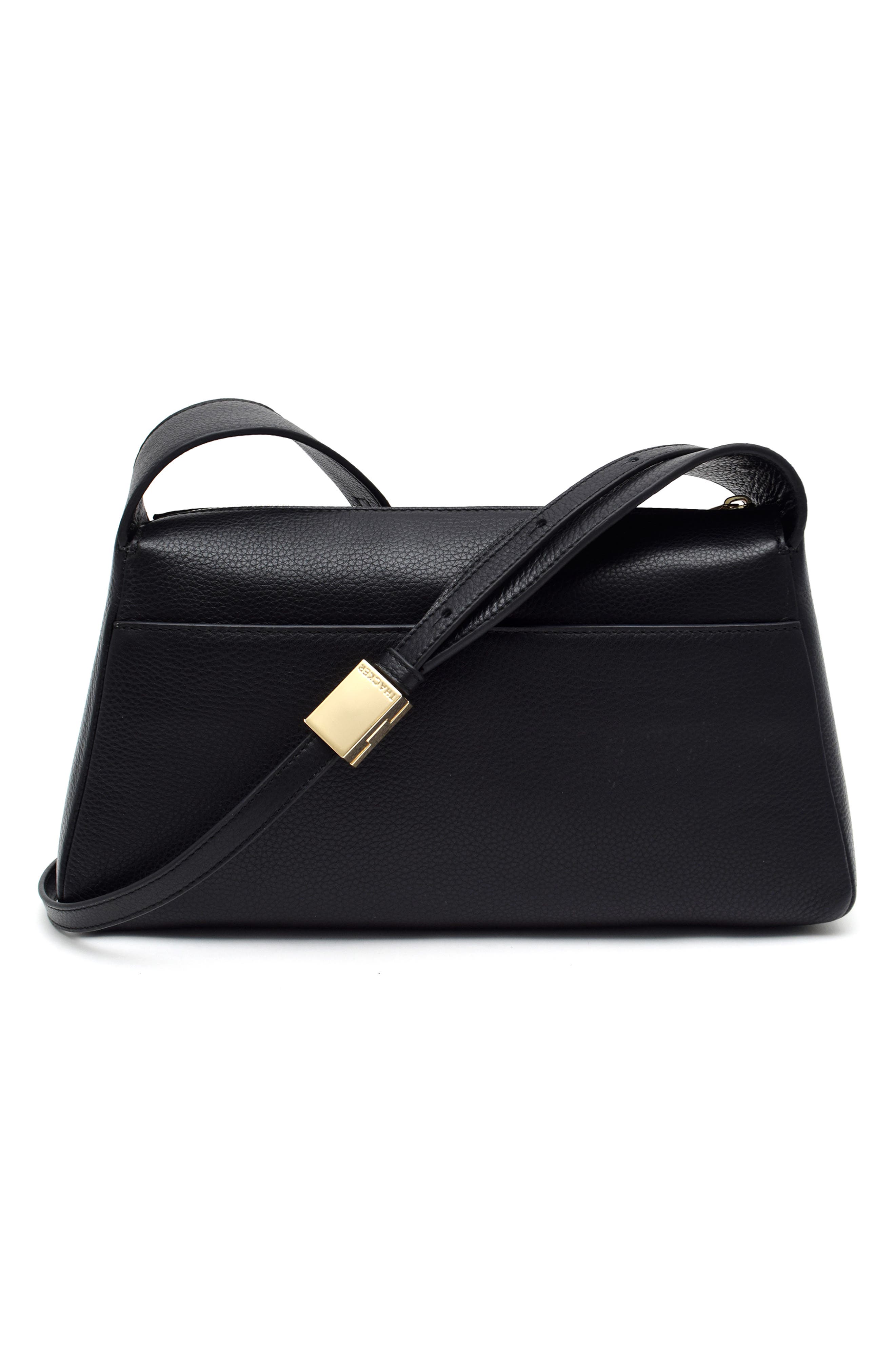 Thacker Bella Pebbled Leather Crossbody Bag, Alternate, color, Black