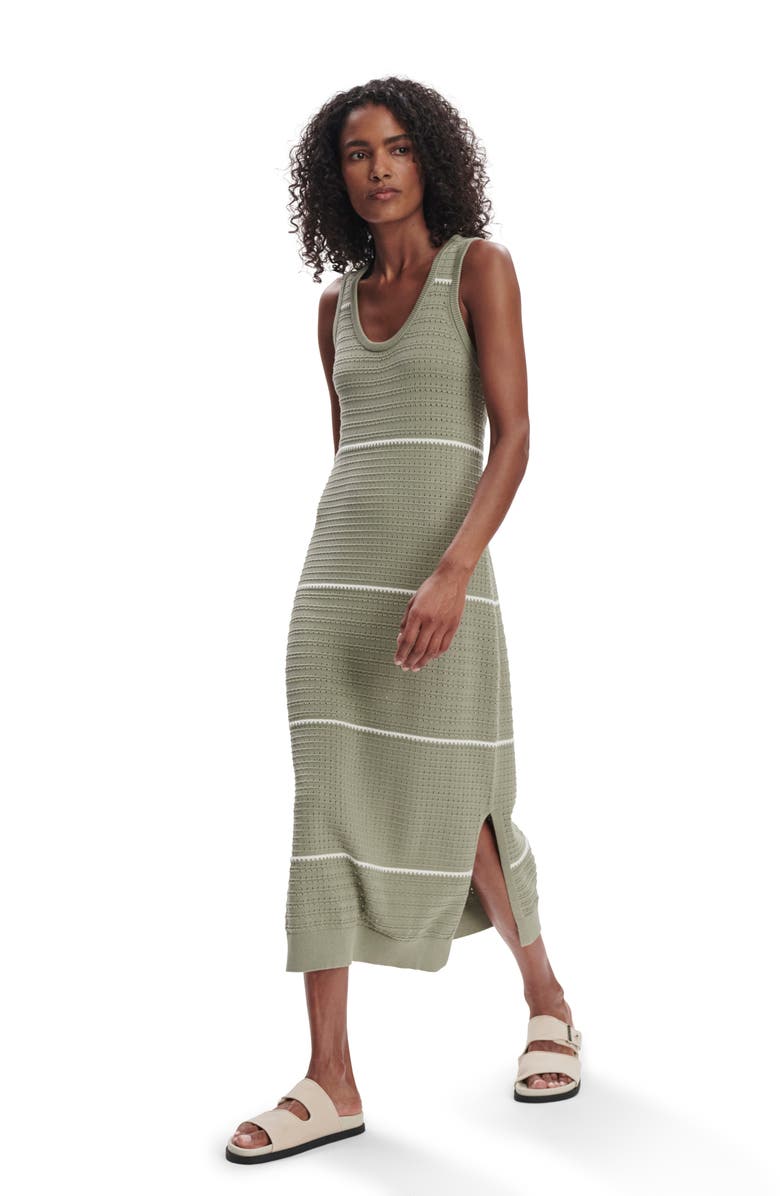 Varley Scott Stripe Sleeveless Sweater Dress, Alternate, color, Seagrass