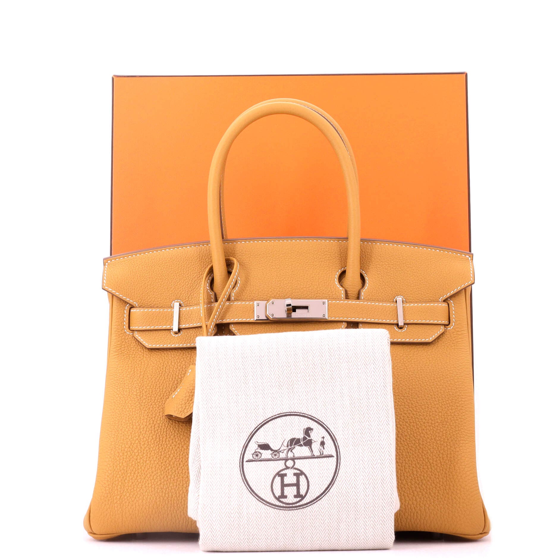 Birkin Handbag Light Togo with Palladium Hardware 30, Alternate, color, White