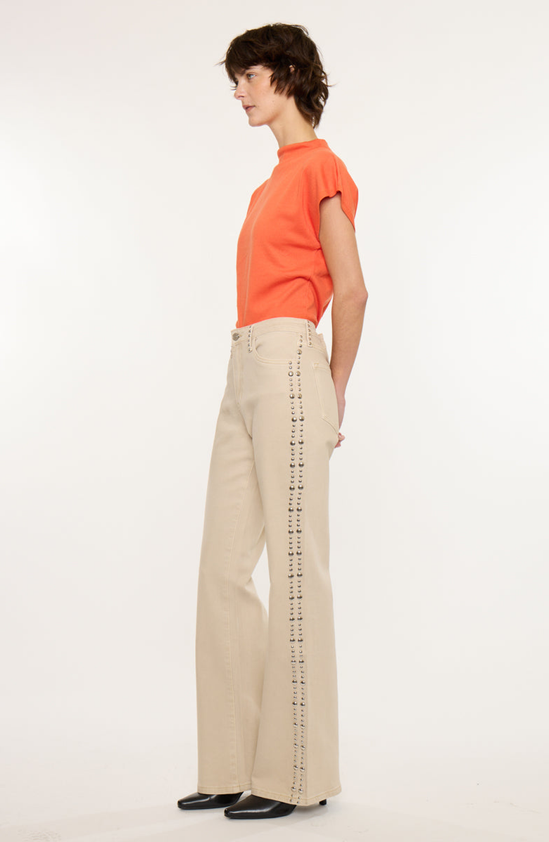 KanCan Gracelyn High Rise Wide Flare Jeans, Alternate, color, Ecru