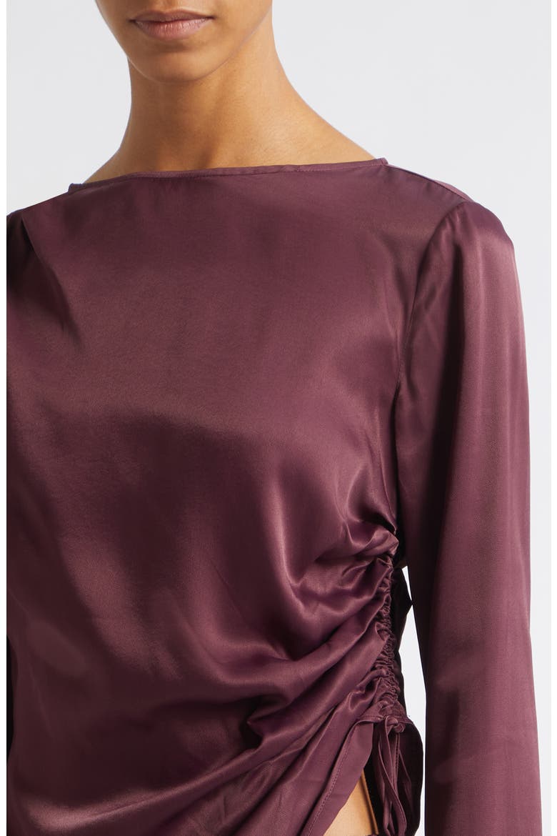 Cilina Long Sleeve Ruched Top, Alternate, color, FIG